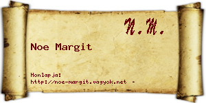 Noe Margit névjegykártya